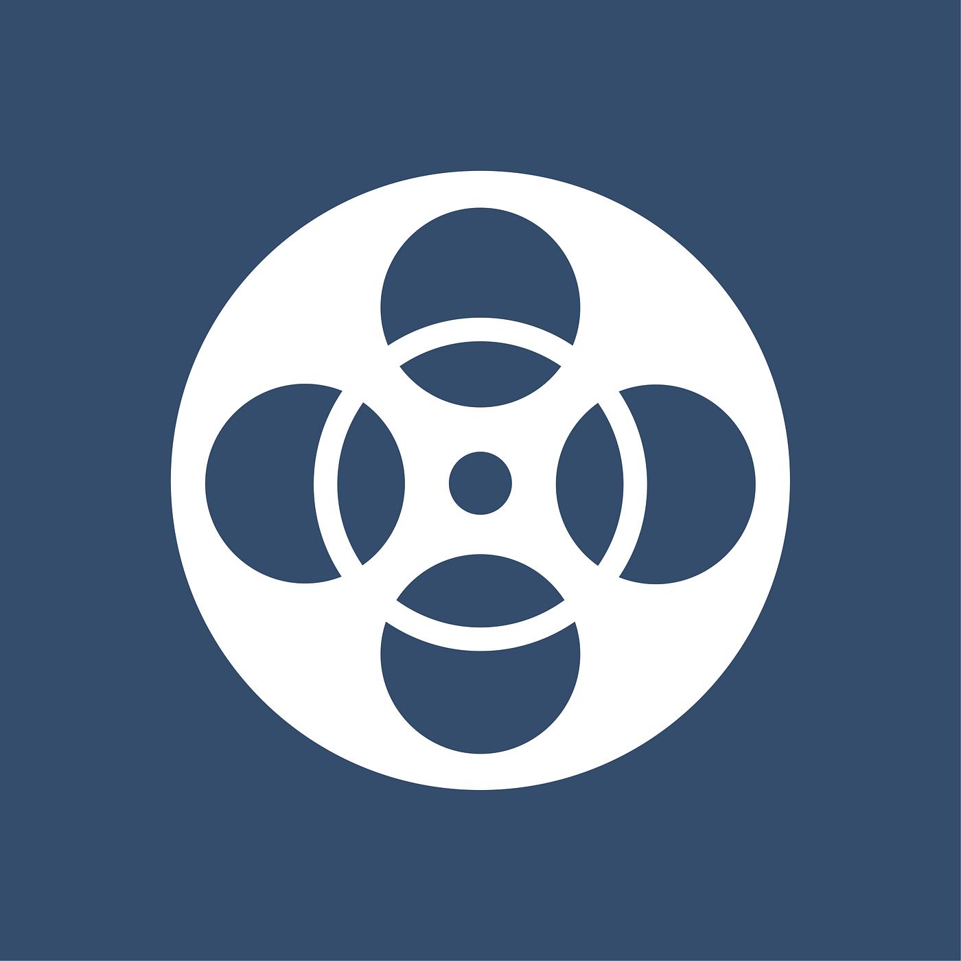 Video tape icon on blue background illustration Video tape icon on blue background illustration