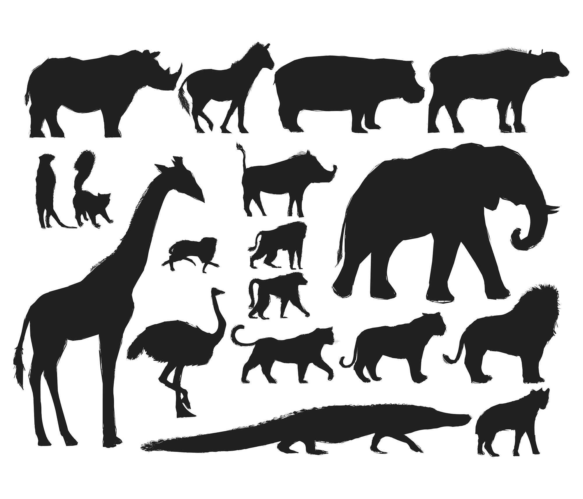 Cute group of wild animals vector | Free vector - 477122