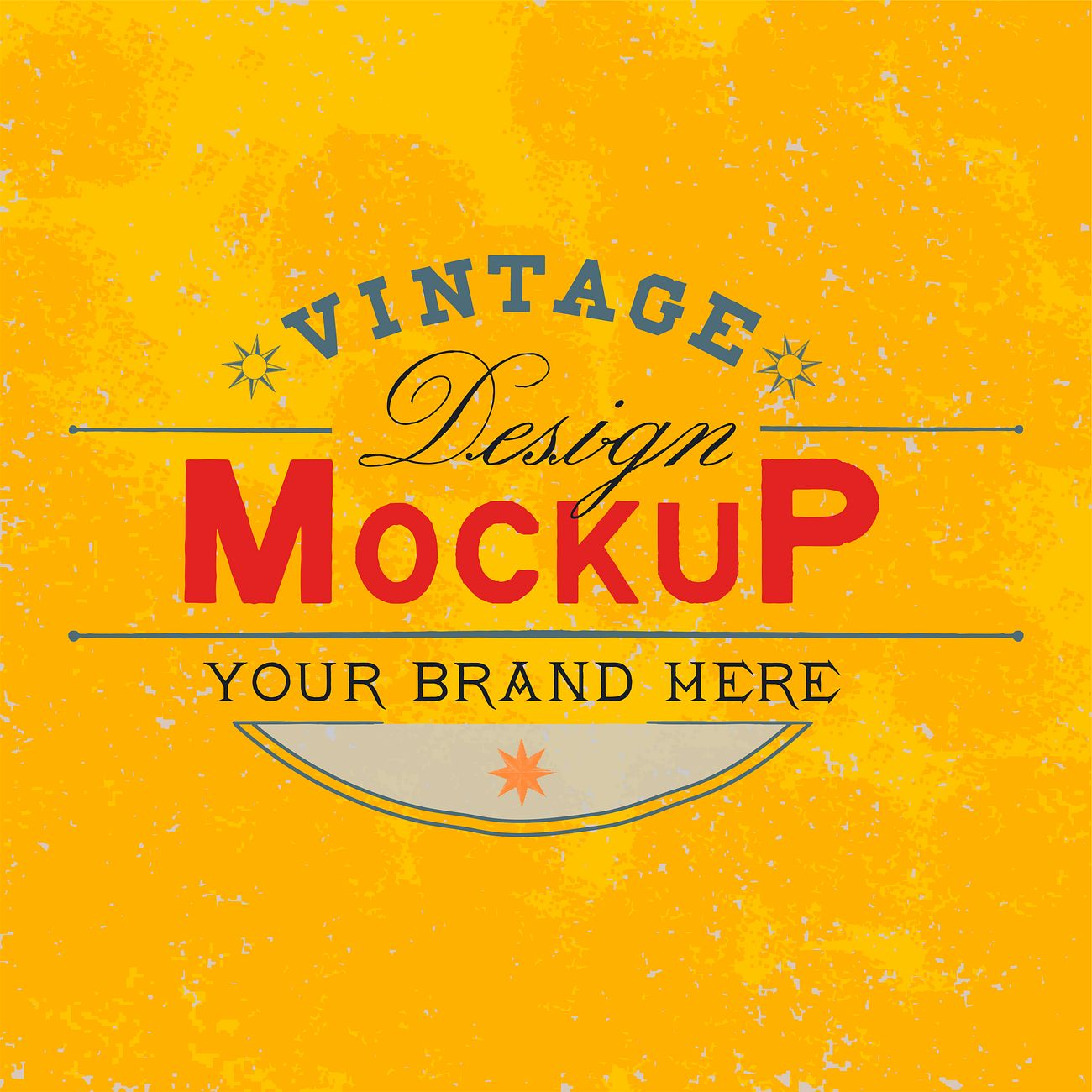 Download Vintage mockup logo design vector | Free vector - 463589