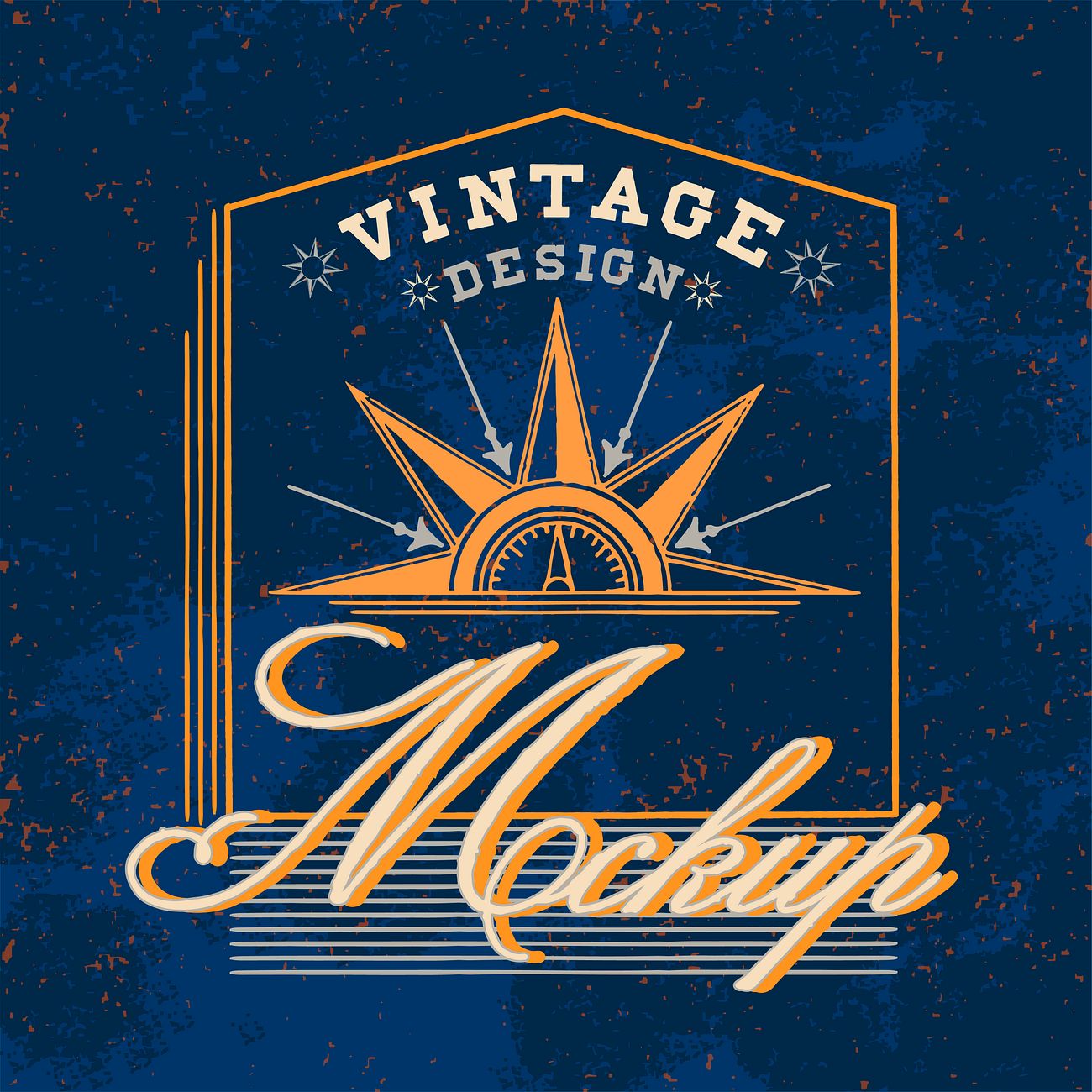Vintage mockup logo design vector | Free vector - 463596