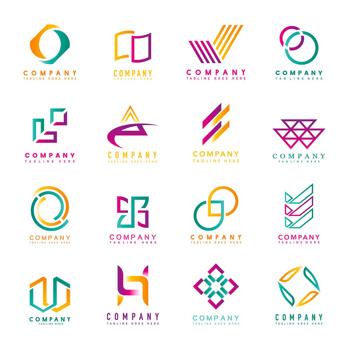Set Of Company Logo Design Ideas Vector Royalty Free Stock Vector Set Of Company Logo Design Ideas Vector Royalty Free Stock Vector