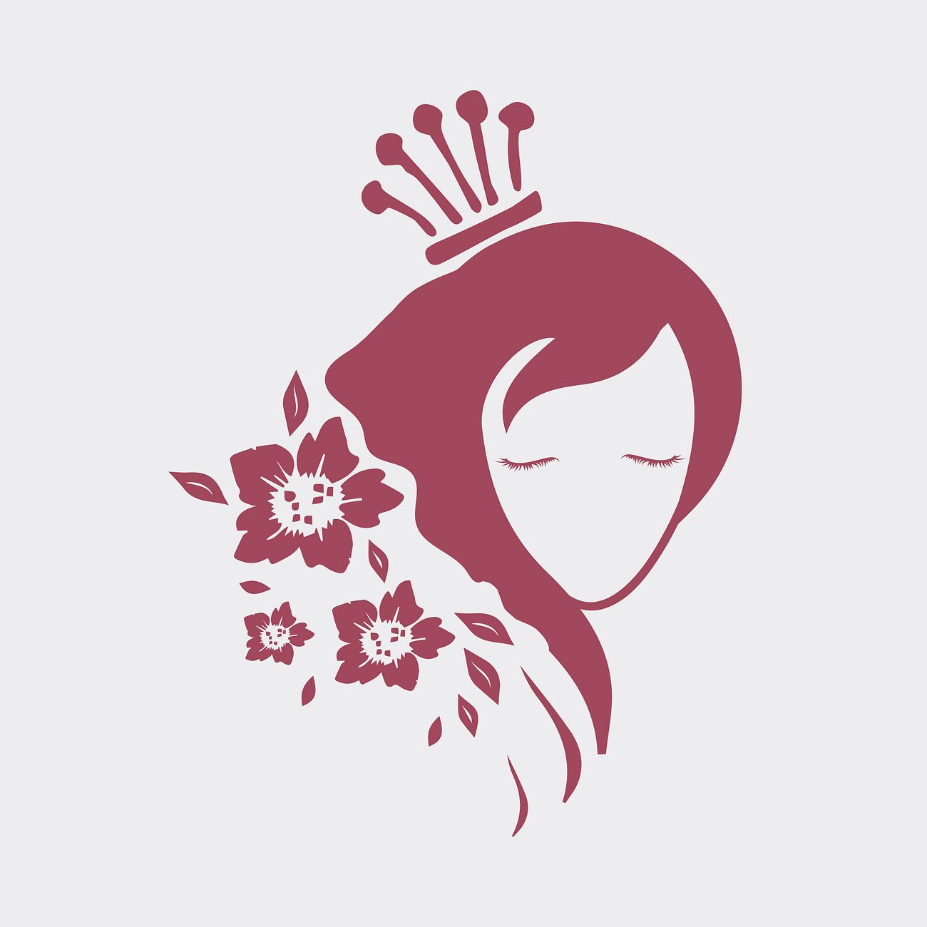 Woman with a crown vector | Free vector - 519224