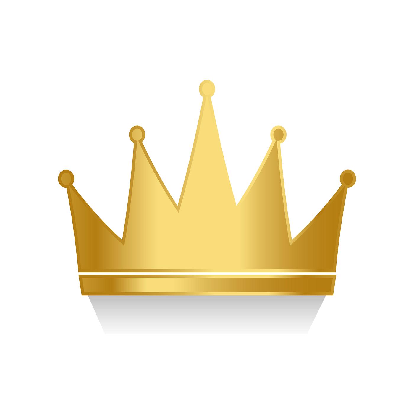 Download Golden crown on white background vector | Free stock ...