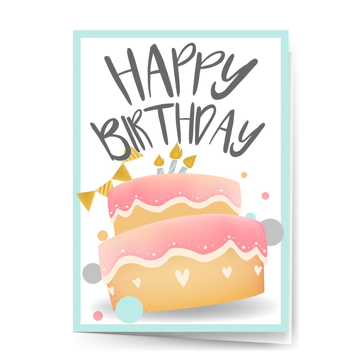 Happy birthday card design vector | Free Vector - rawpixel