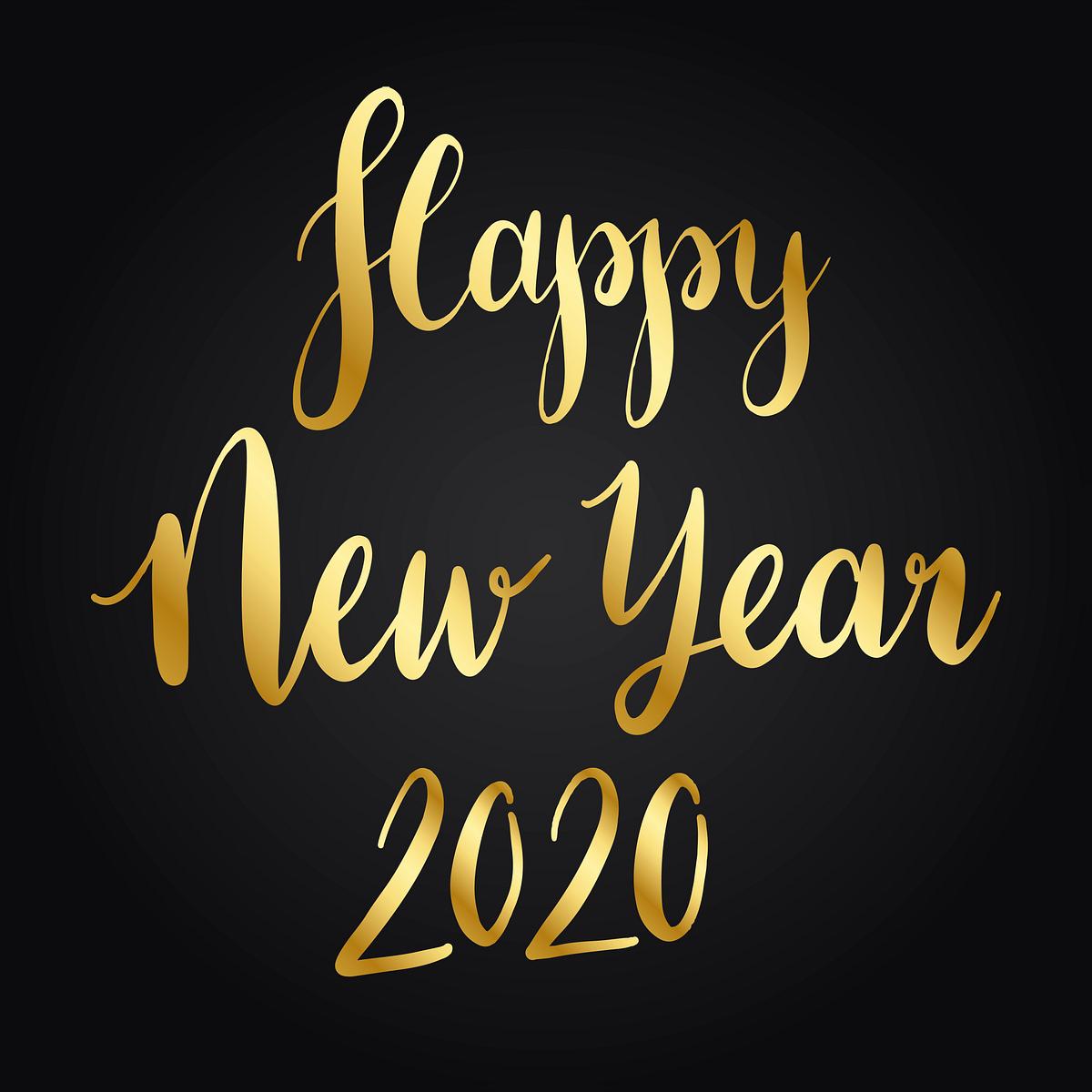 Download Free Happy New Year 2020 Typography Style Vector Free Vector 517632 Free SVG Cut Files.