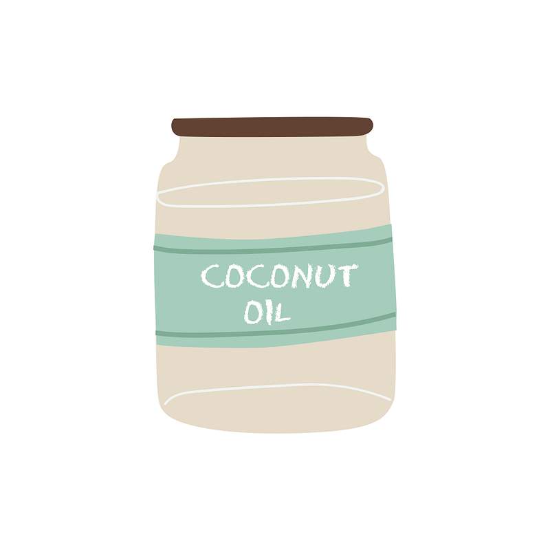 Coconut oil healthy ingredient vector 