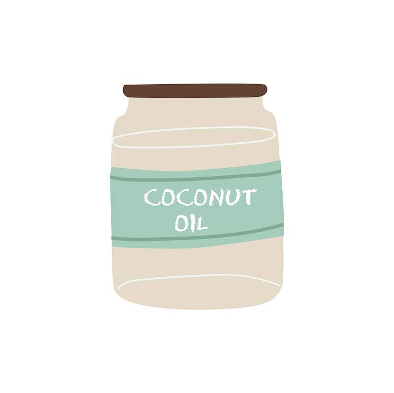 Coconut oil healthy ingredient vector