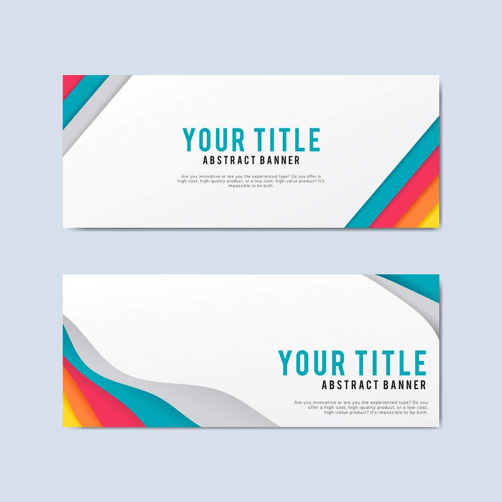 Colorful and abstract banner design templates | Free stock vector