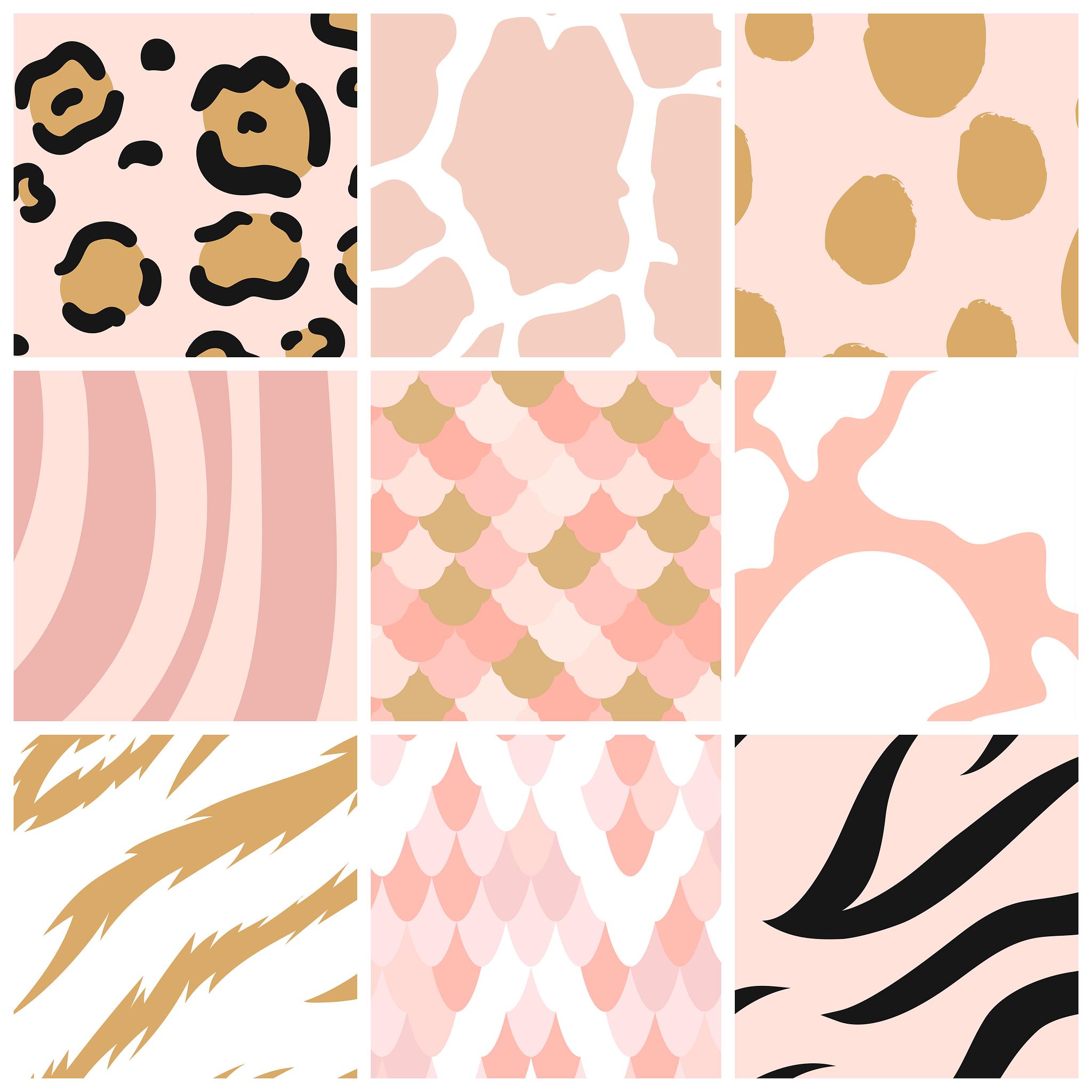 Cute group of wild animals vector | Free vector - 477122