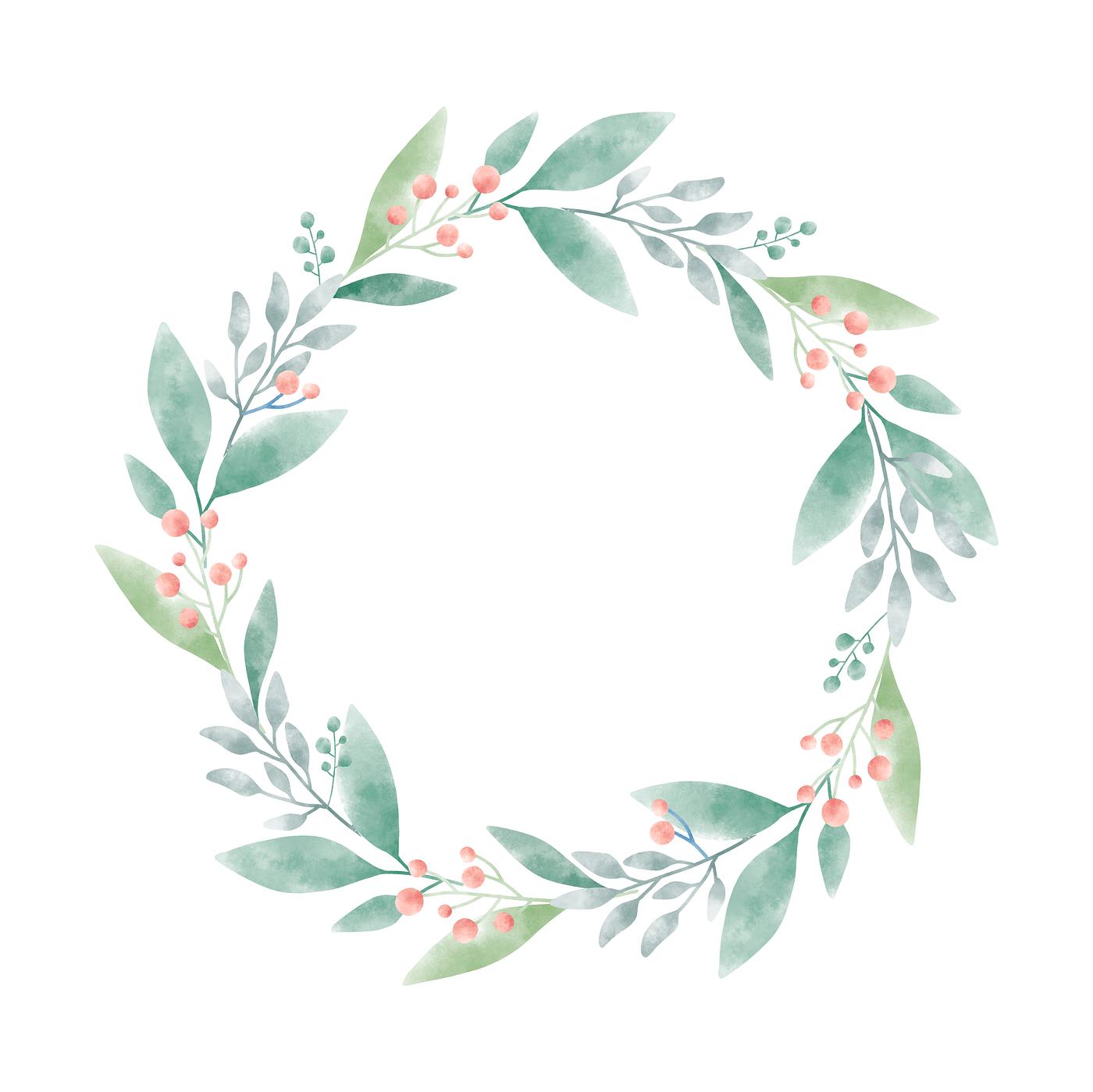 Download Watercolor wreath graphic vector design | Free stock ...