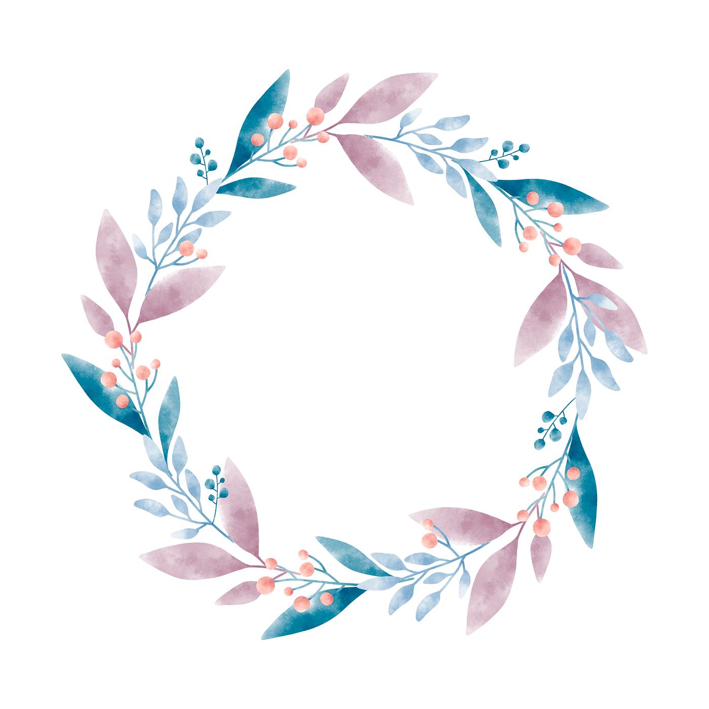 Download Watercolor wreath graphic vector design | Royalty free ...