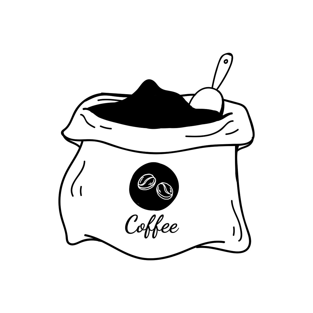 Download Sack of coffee beans icon vector | Free stock vector - 520721