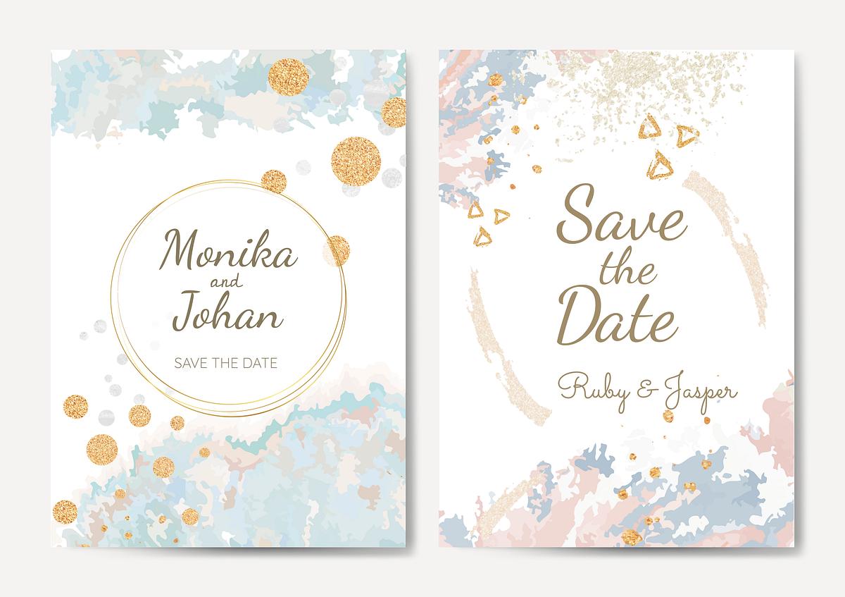 Save the date wedding invitation vector | Royalty free stock vector ...
