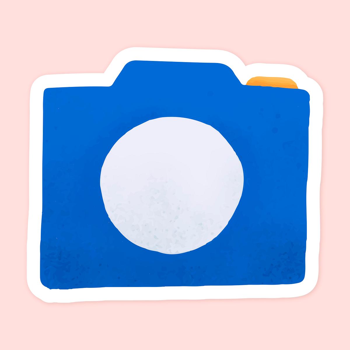 Blue social media camera social | Premium Icons - rawpixel