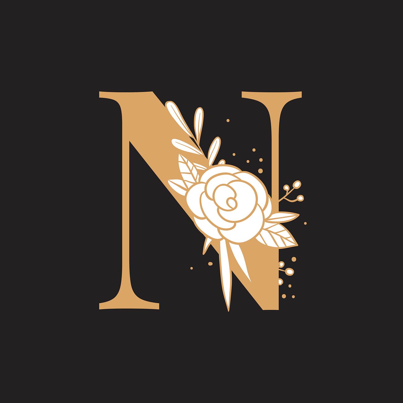 Floral Alphabet Font Letter N Images Free Vectors, PNGs, Mockups