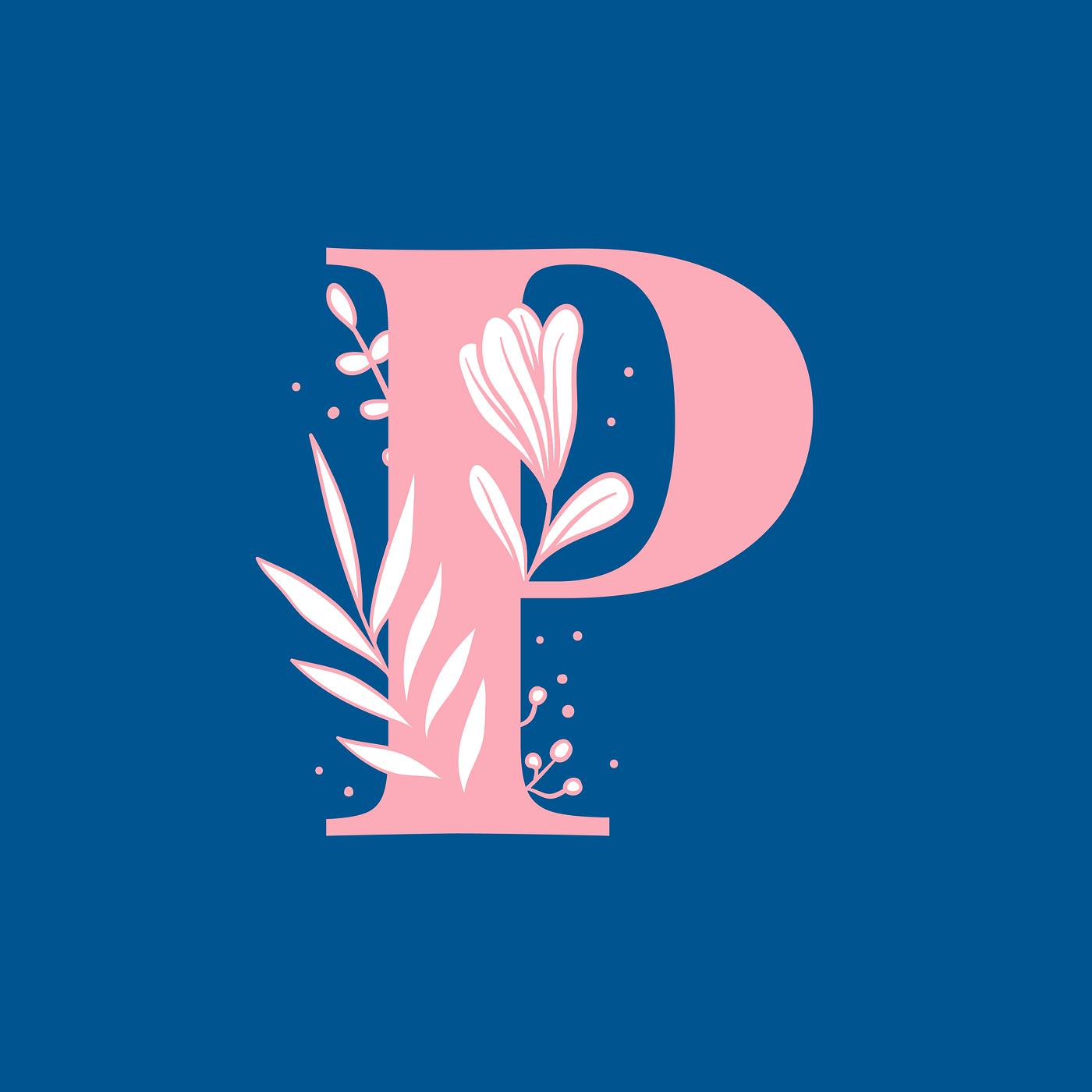 Download Botanical capital letter P vector | Free vector - 533023