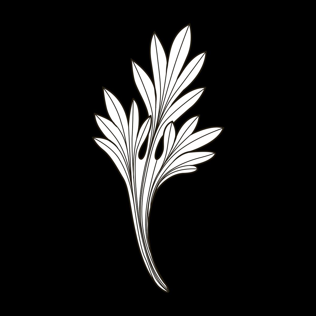 white baroque floral elements