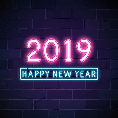 happy new year neon