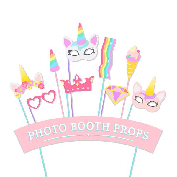 Download Cute unicorn photo booth party props vector | Free vector ...