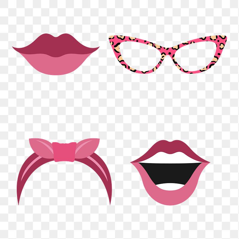 Download Cute unicorn photo booth party props vector | Free vector ...