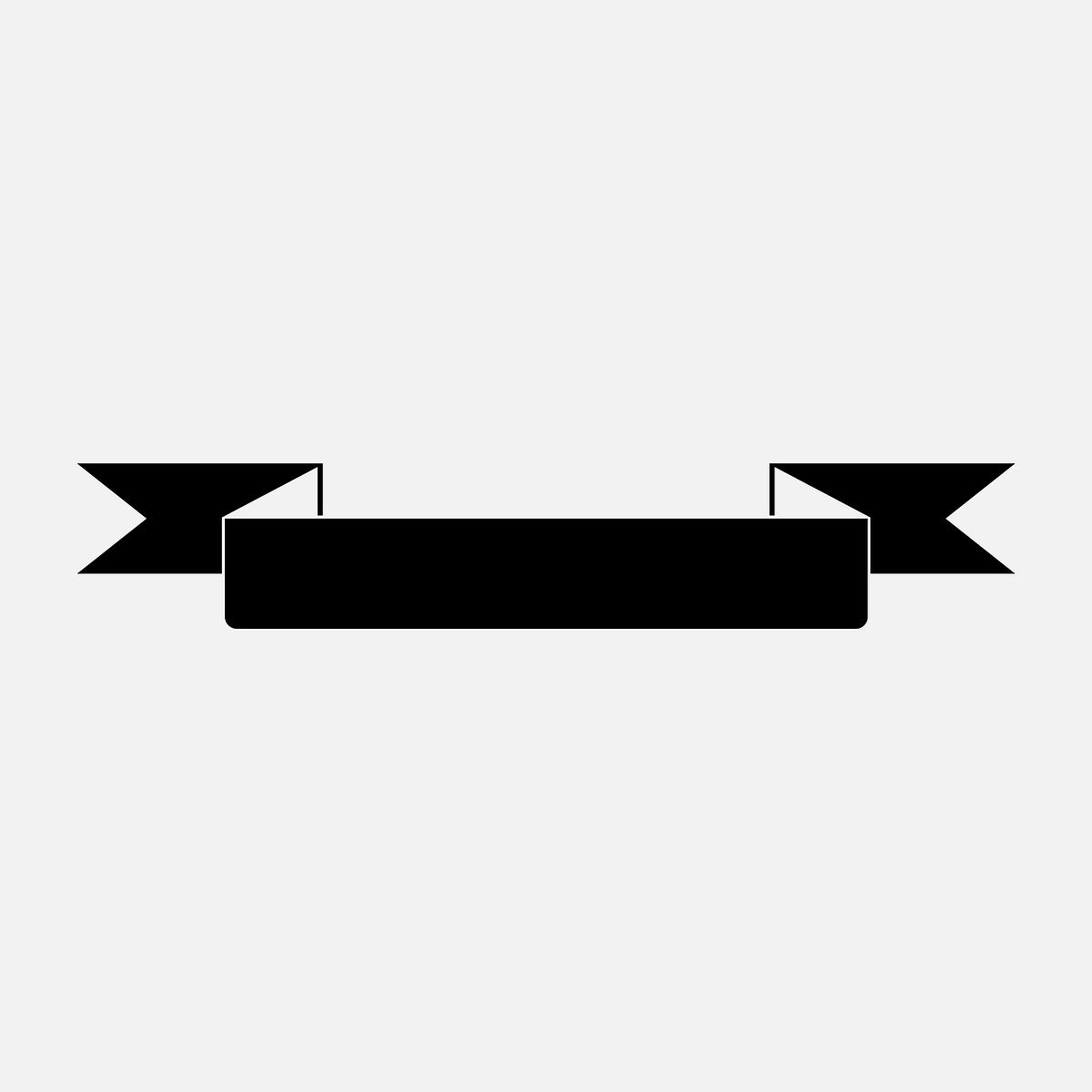 Download Blank black ribbon banner vector | Free stock vector - 543092