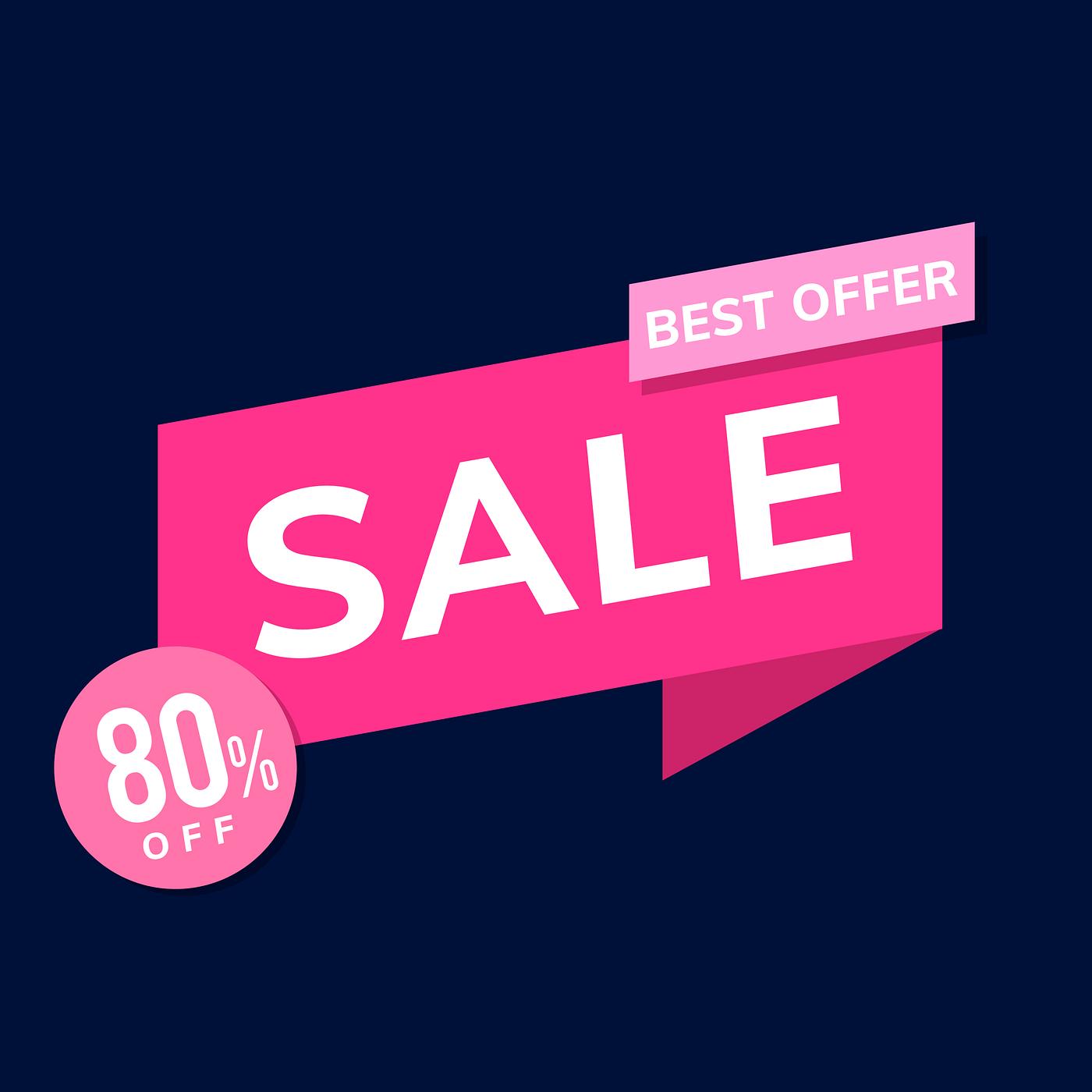 Best Offer Sale 80 Shop Promotion Advertisem Free Stock