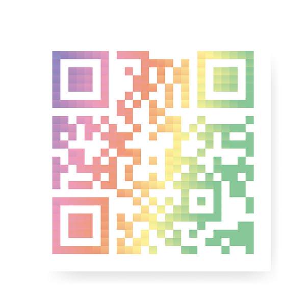 Flat colorful QR code vector
