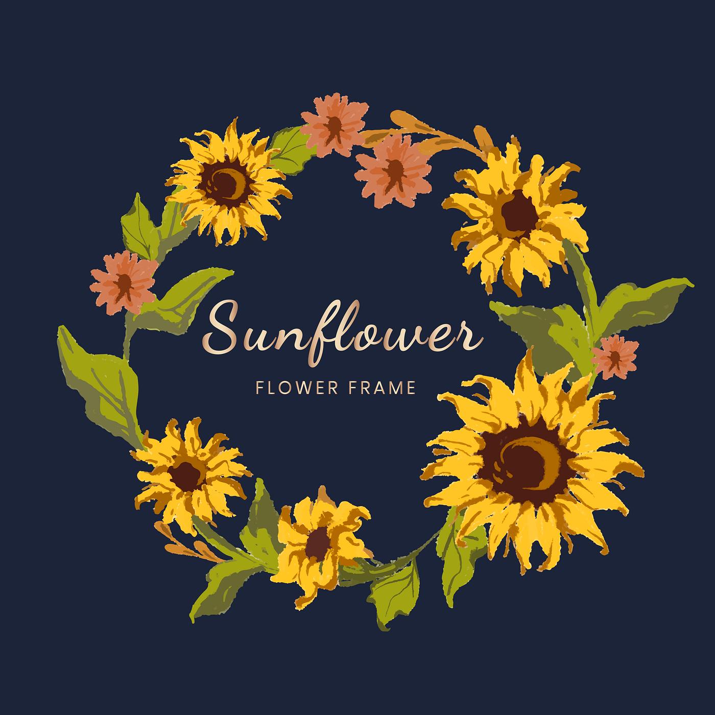 Download Sunflower wreath | Free vector - 558728