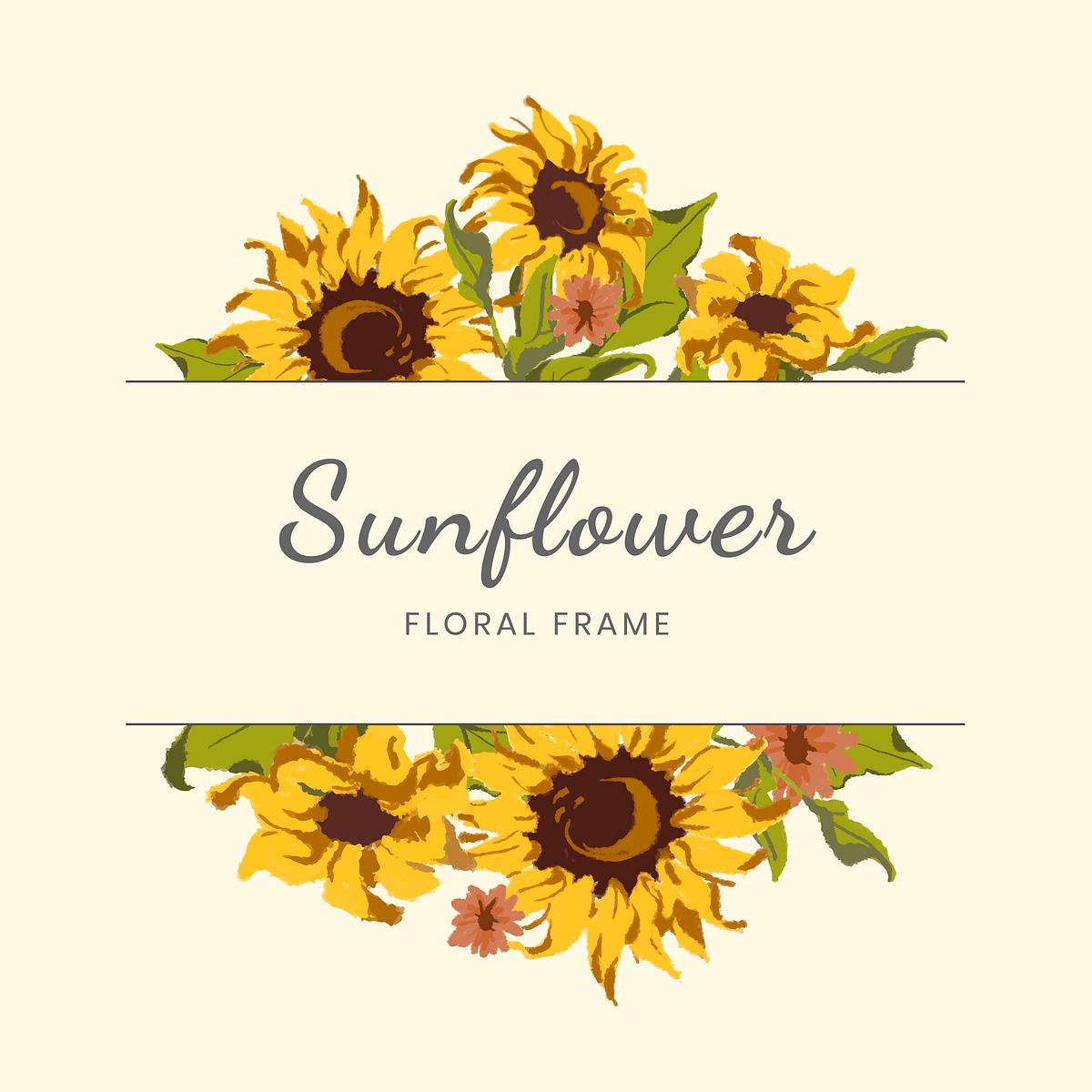 Download Sunflower wreath | Free stock vector - 558727