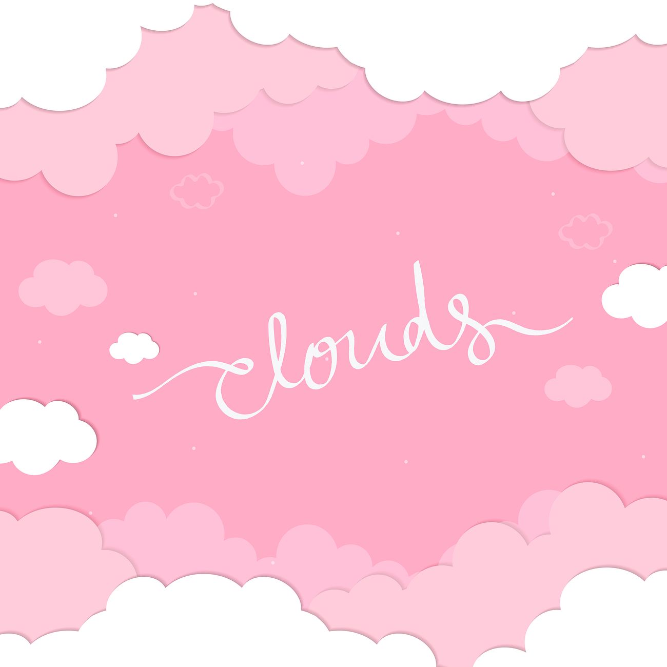 Cloudy Pink Sky Background Free Vector