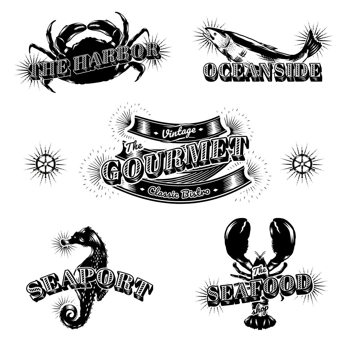 Vintage Marine Logos