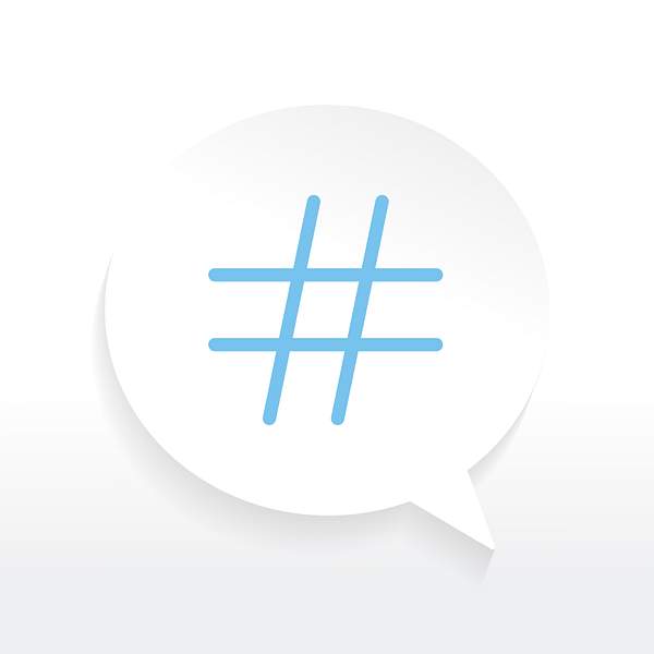 How Twitter Marketing Can Help Your Restaurant Business 4 Blue hashtag icon in a white speech bubble vector