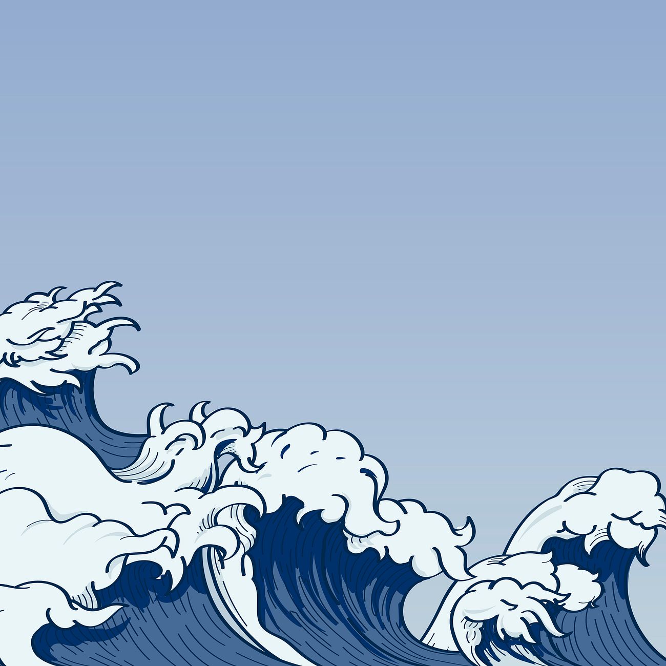 Japanese wave art doodle | Royalty free vector - 843106