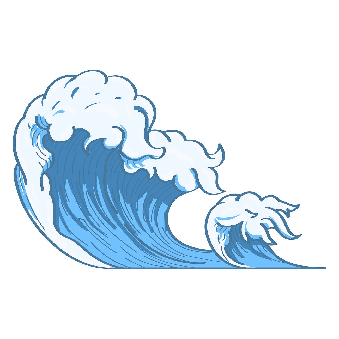 Japanese wave art doodle | Royalty free vector - 843112