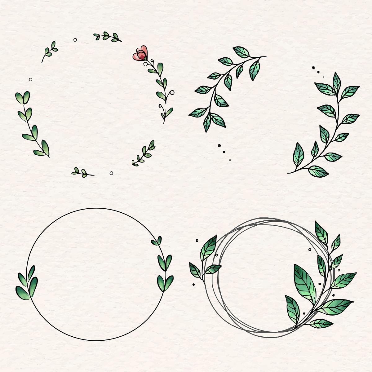 Download Laurel wreath design set | Royalty free stock illustration ...