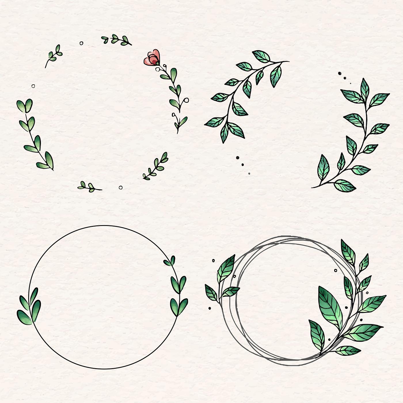 Download Laurel wreath design set | Royalty free stock vector - 843838