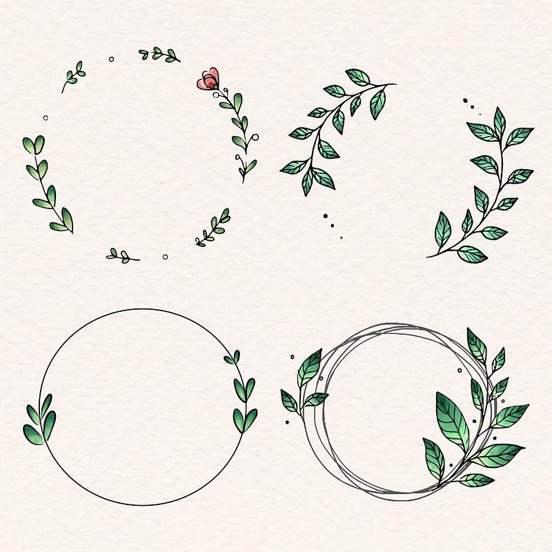 Laurel wreath design set | Royalty free vector - 843838