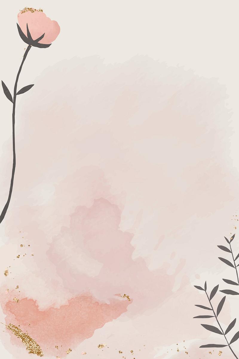 picture Design Flower Pink Wallpaper Frame Watercolor Background https www rawpixel com image 1201231