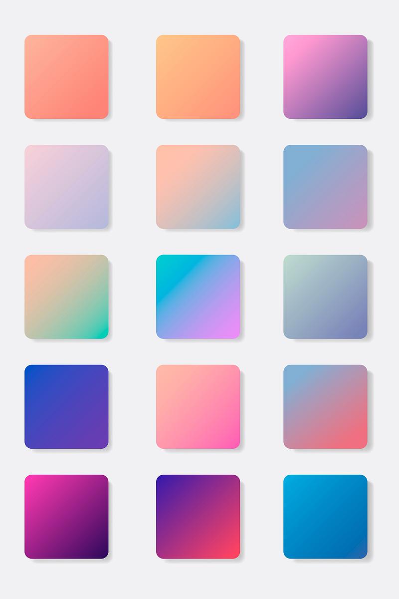 Colorful gradient background vector set | Premium Vector - rawpixel
