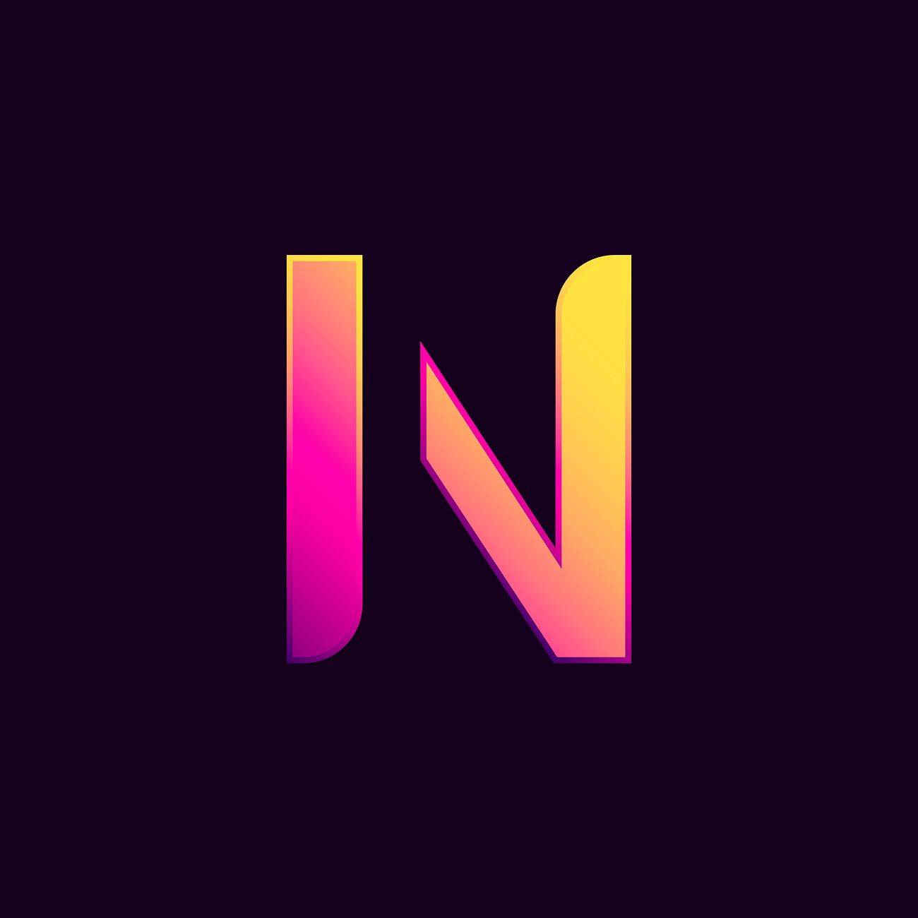 Colorful modern font letter N Royalty free vector 893909