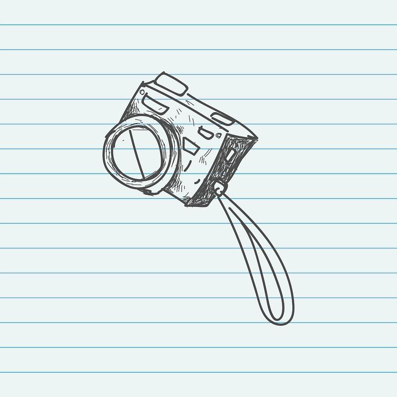 Bloggers camera and notebook | Royalty free stock photo - 69223