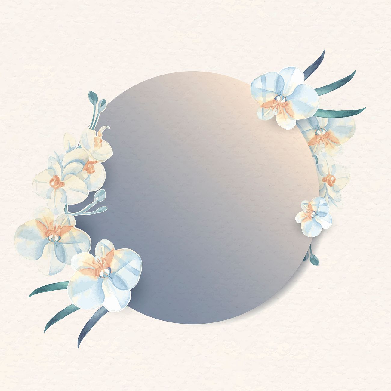 Blooming flower circle frame | Royalty free vector - 937079