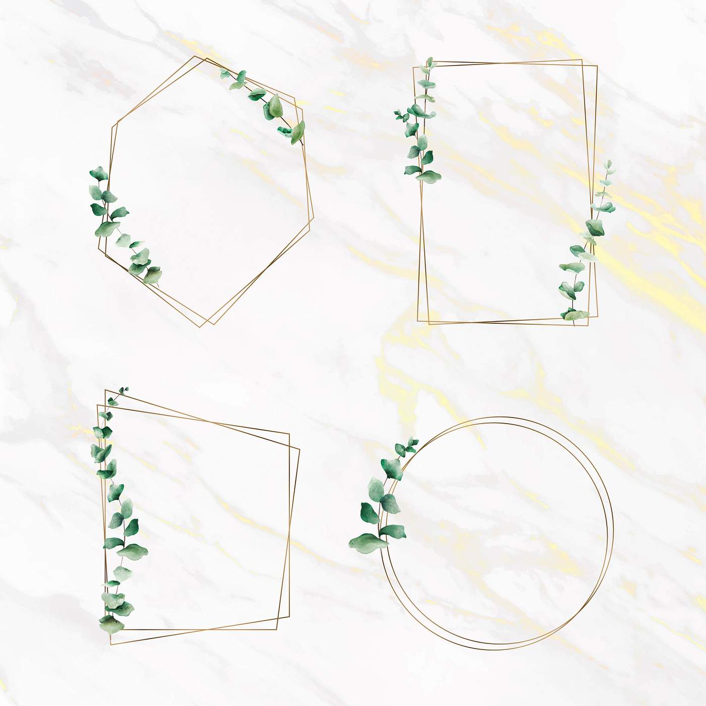 Download Metallic Eucalyptus frame | Royalty free vector - 1016905