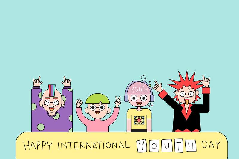 How To Discover Content Ideas For Restaurant Social Media Marketing 5 Happy International Youth Day background vector