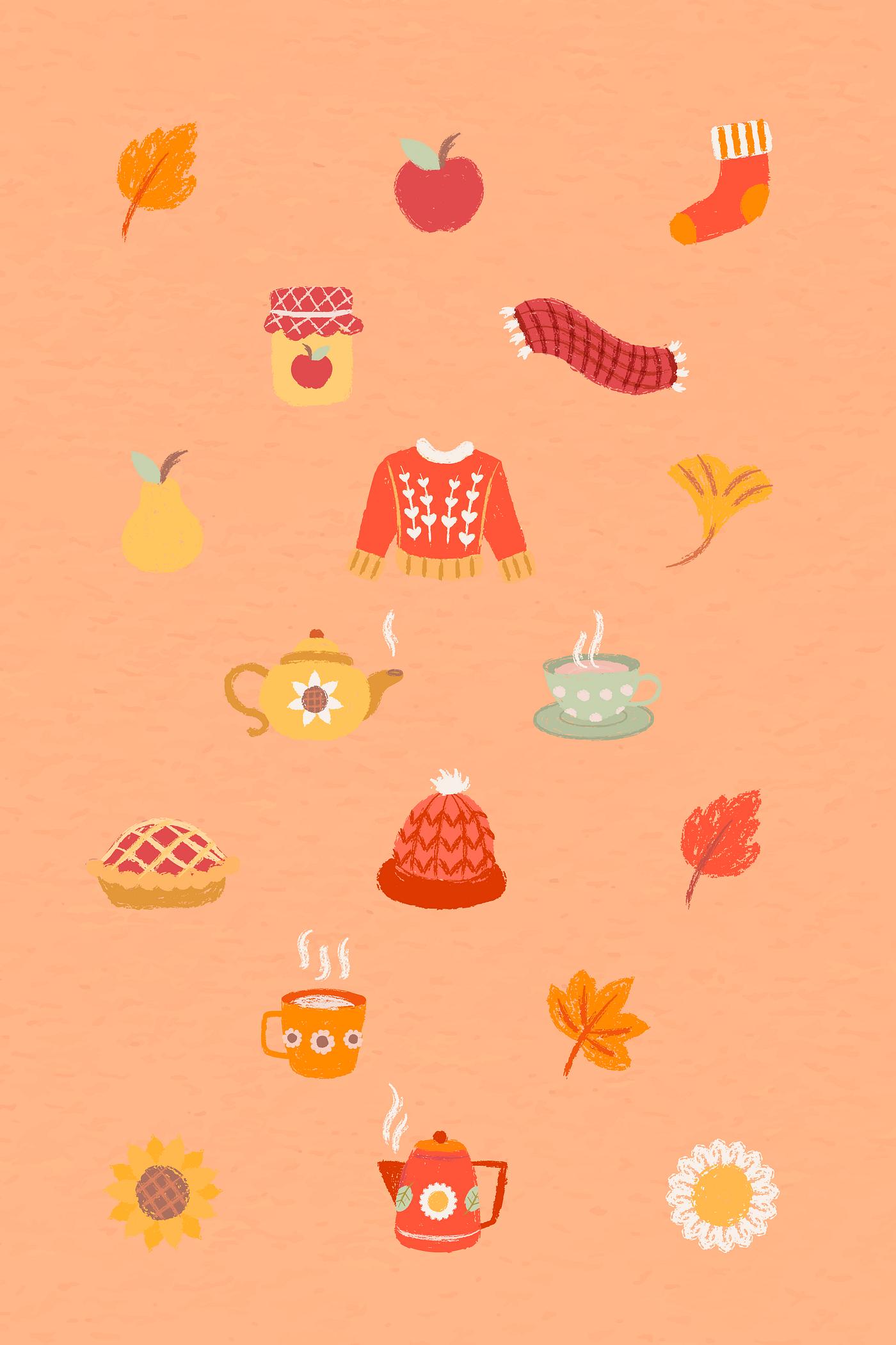 Autumn and Fall themed set | Royalty free vector - 1180919