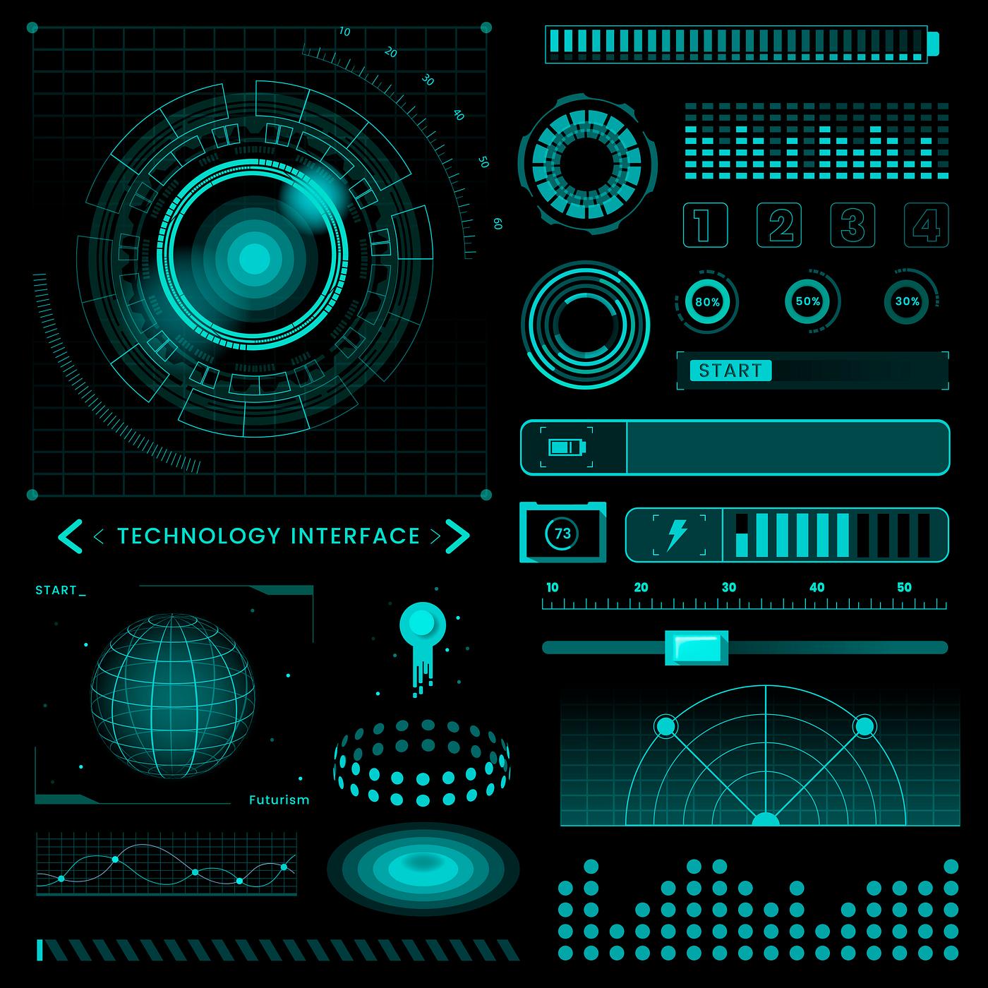 Download User interface elements | Royalty free stock vector - 1207006
