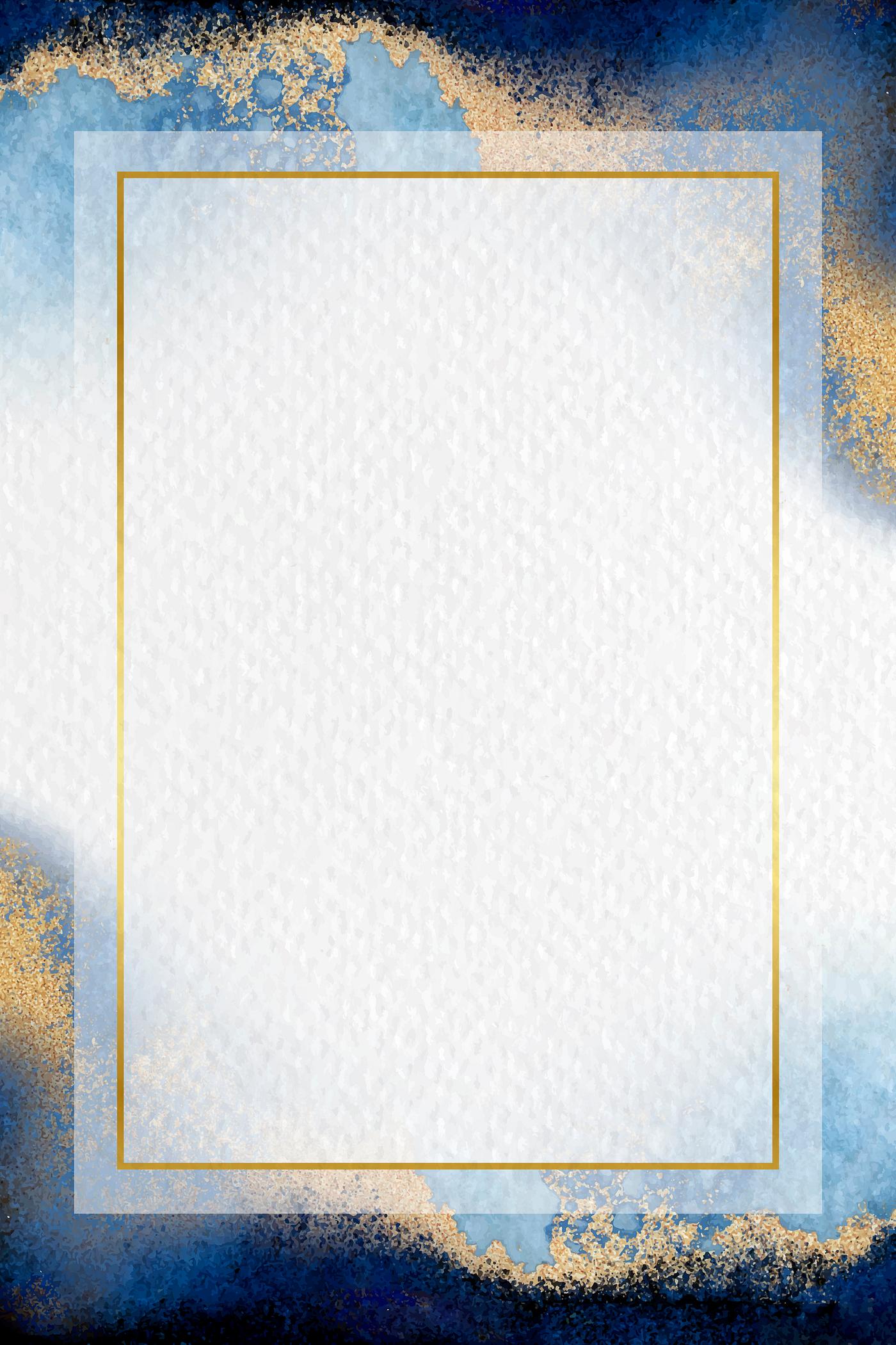 Blue watercolor frame | Royalty free stock vector - 1211972