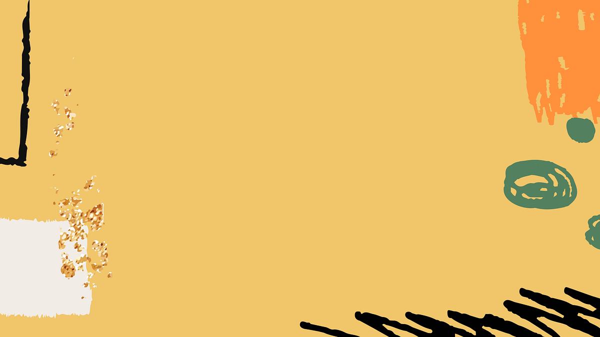 Yellow scribble patterned background vector | Premium Vector - rawpixel