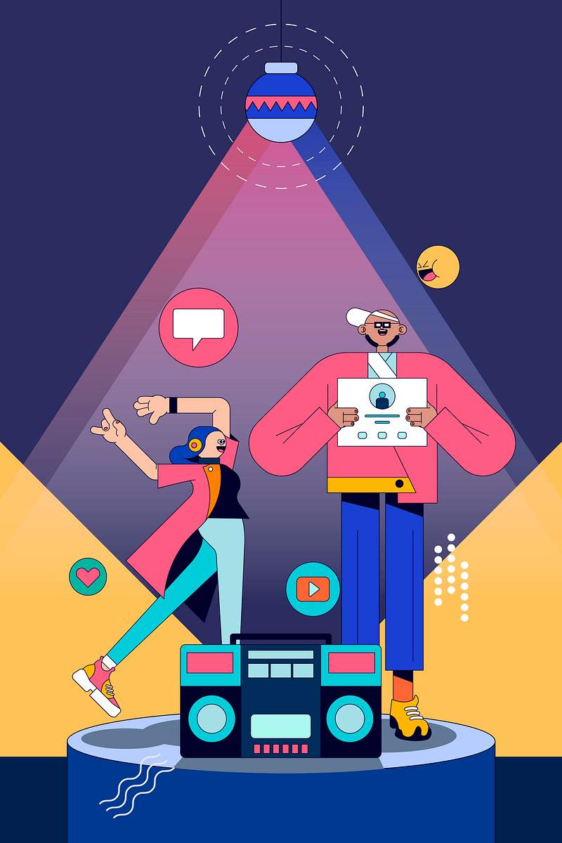Illustration of people on a dance | Premium Vector - rawpixel