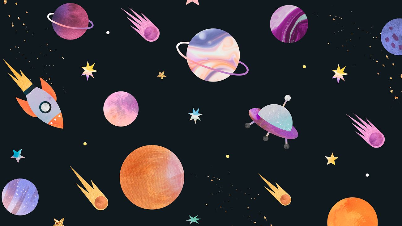 Cute Colorful Galaxy Background